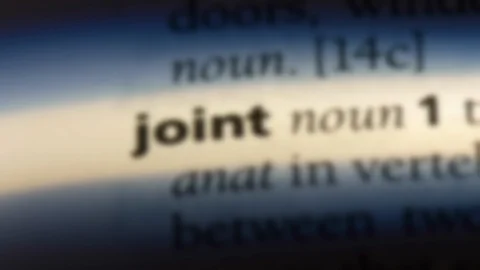 Joint word in a dictionary. Stock Footage 99561781