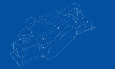 Jointer construction electric tool concept Illustration