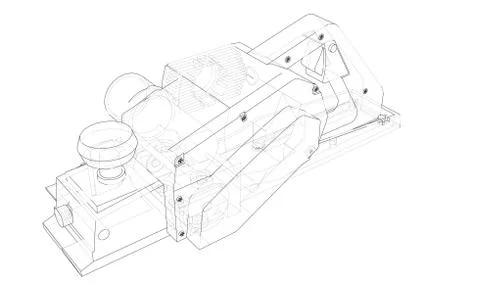 Jointer construction electric tool concept Illustration
