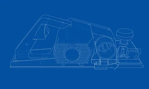 Jointer construction electric tool concept Stock Illustration