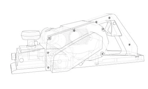 Jointer construction electric tool concept Stock Illustration