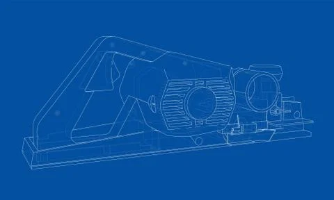 Jointer construction electric tool concept Illustrazione stock