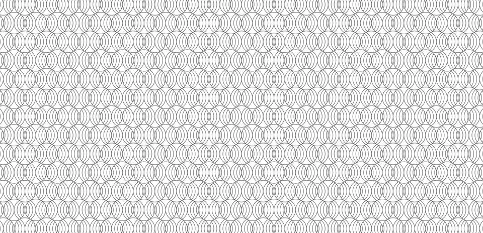 Jointfree geometric line art pattern with black color line and circle shape Illustrazione stock