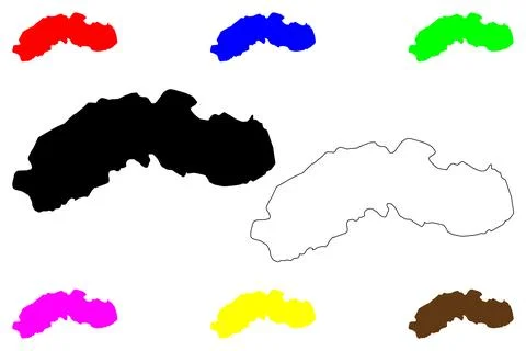 Joinville island (Antarctica) map vector illustration, scribble sketch Joinvi イラスト素材