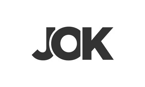 JOK logo design template with strong and modern bold text. Initial based ve.. Stock Illustration