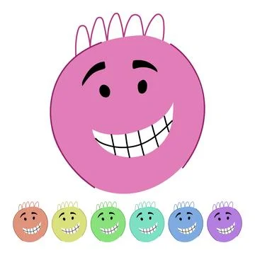 Joke comic face vector cartoon graphic Stock Illustration