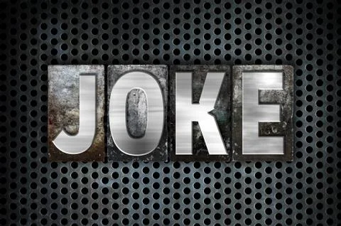 Joke Concept Metal Letterpress Type Stock Illustration