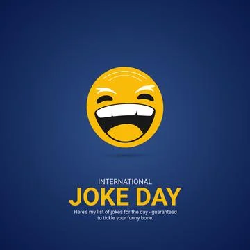 Joke Day creative ads. International Joke Day. 1 July. vector 3d illustration Stock Illustration