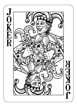 Joker Card Design from Deck of Playing Cards イラスト素材