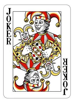 Joker Card Design from Deck of Playing Cards 스톡 일러스트