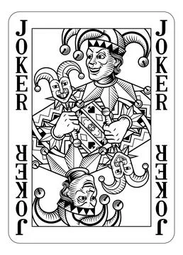 Joker Card Design from Deck of Playing Cards Stock Illustration