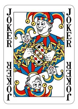 Joker Card Design from Deck of Playing Cards 스톡 일러스트