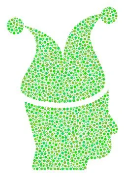Joker Collage of Dots Stock Illustration