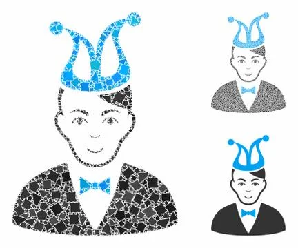 Joker Composition Icon of Bumpy Elements Stock Illustration