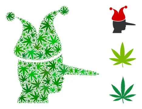 Joker Composition of Marijuana Stock Illustration