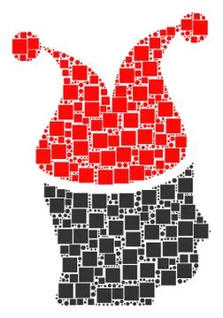 Joker Composition of Squares and Circles Stock Illustration