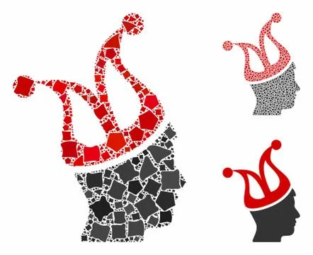 Joker guy Composition Icon of Tuberous Parts Stock Illustration