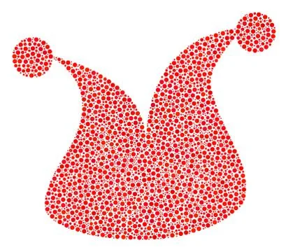 Joker Hat Collage of Small Circles Stock Illustration