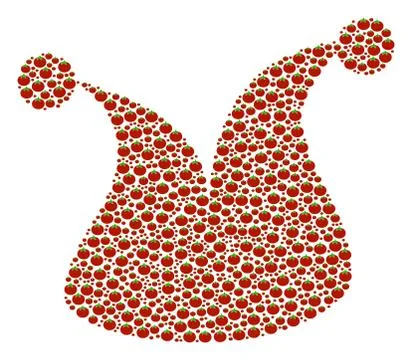 Joker Hat Collage of Tomato Stock Illustration