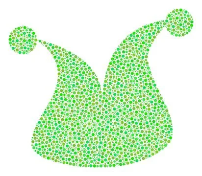 Joker Hat Composition of Dots Stock Illustration