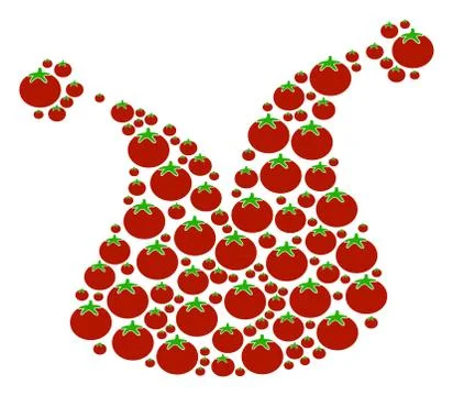 Joker Hat Composition of Tomato Stock Illustration