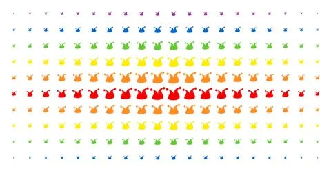 Joker Hat Spectral Halftone Pattern Stock Illustration