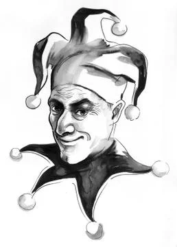 Joker head Stock Illustration