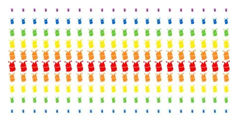 Joker Shape Halftone Spectrum Array Stock Illustration