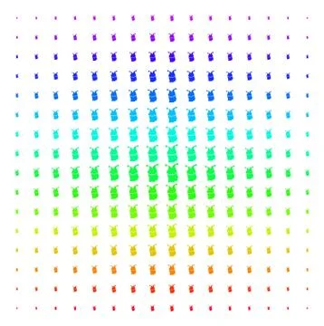 Joker Shape halftone Spectrum grid Stock Illustration