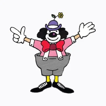 Joker spreads arms vector image Stock Illustration