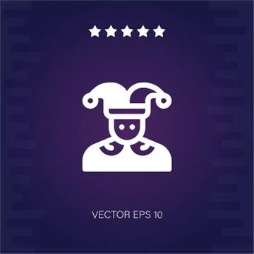 Joker vector icon Stock Illustration