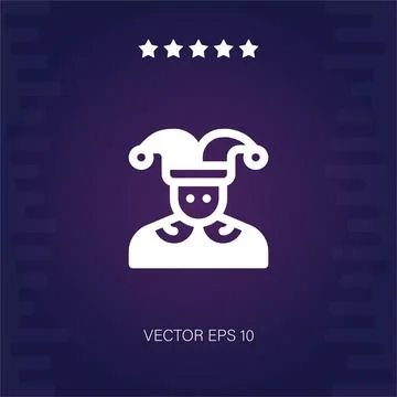 Joker vector icon Stock Illustration