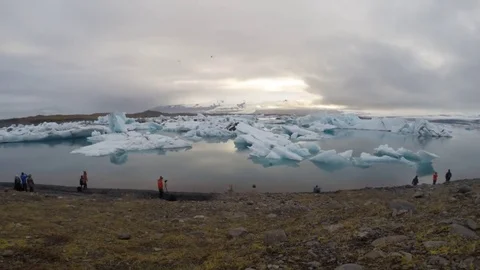 Jokulsarlon, Time lapse Stock Footage 71084699