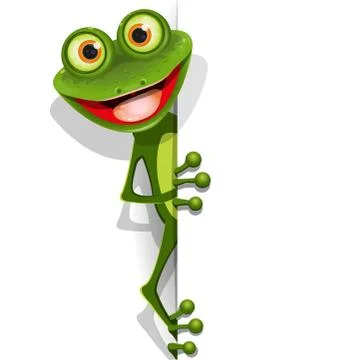Jolly green frog Stock Illustration