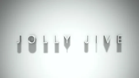 Jolly Jive 3D title animation with shadows on a white background Stock Footage 296001114