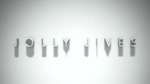 Jolly jives 3D title animation with shadows on a white background Stock Footage 297217625
