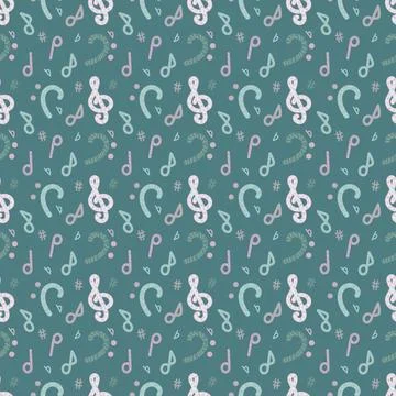 Jolly music pattern Stock Illustration
