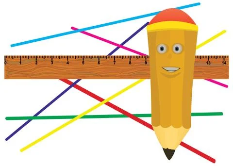 Jolly pencil. Stock Illustration