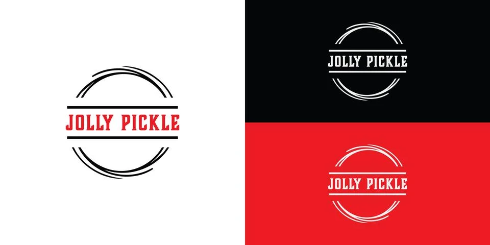 The Jolly Pickle, framed by dynamic circular lines Stock Illustration