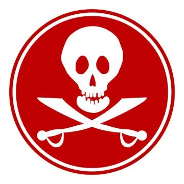 Jolly Roger button Stock Illustration
