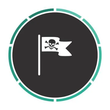 Jolly Roger computer symbol Stock-Illustration