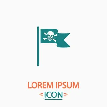 Jolly Roger computer symbol Stock-Illustration