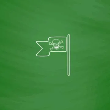 Jolly Roger computer symbol Stock Illustration