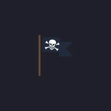 Jolly Roger computer symbol Stock Illustration