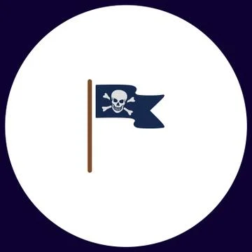 Jolly Roger computer symbol Stock-Illustration