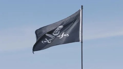 Jolly Roger Flag Stock-Footage 340466918