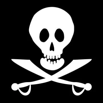 Jolly Roger flag Stock Illustration