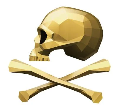 Jolly Roger Side View Illustrazione stock