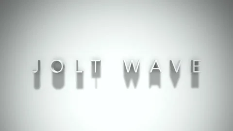 Jolt wave 3D title animation with shadows on a white background Stock Footage 297567893