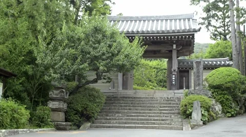 Jomyoji Temple gate Vídeo Stock 7731651